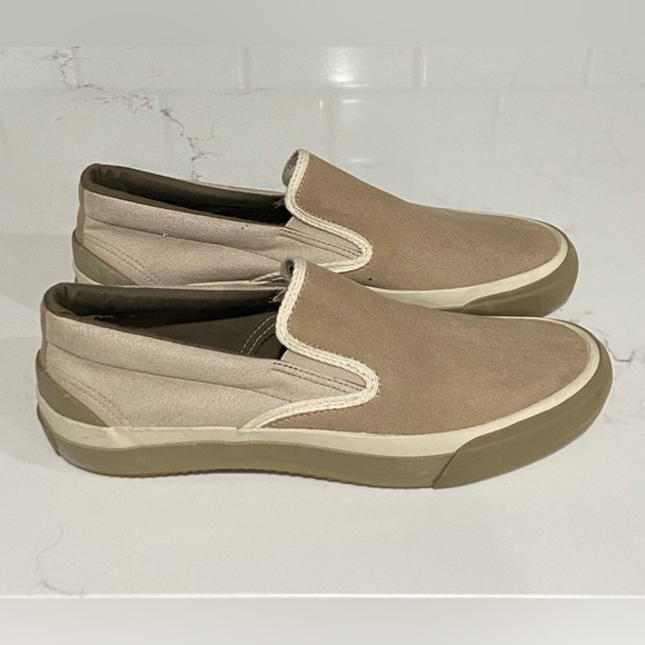 The Hill-Side Sneakers Mens Size 8 Made in Japan Slip On shoes Two tone Tan New main image 7